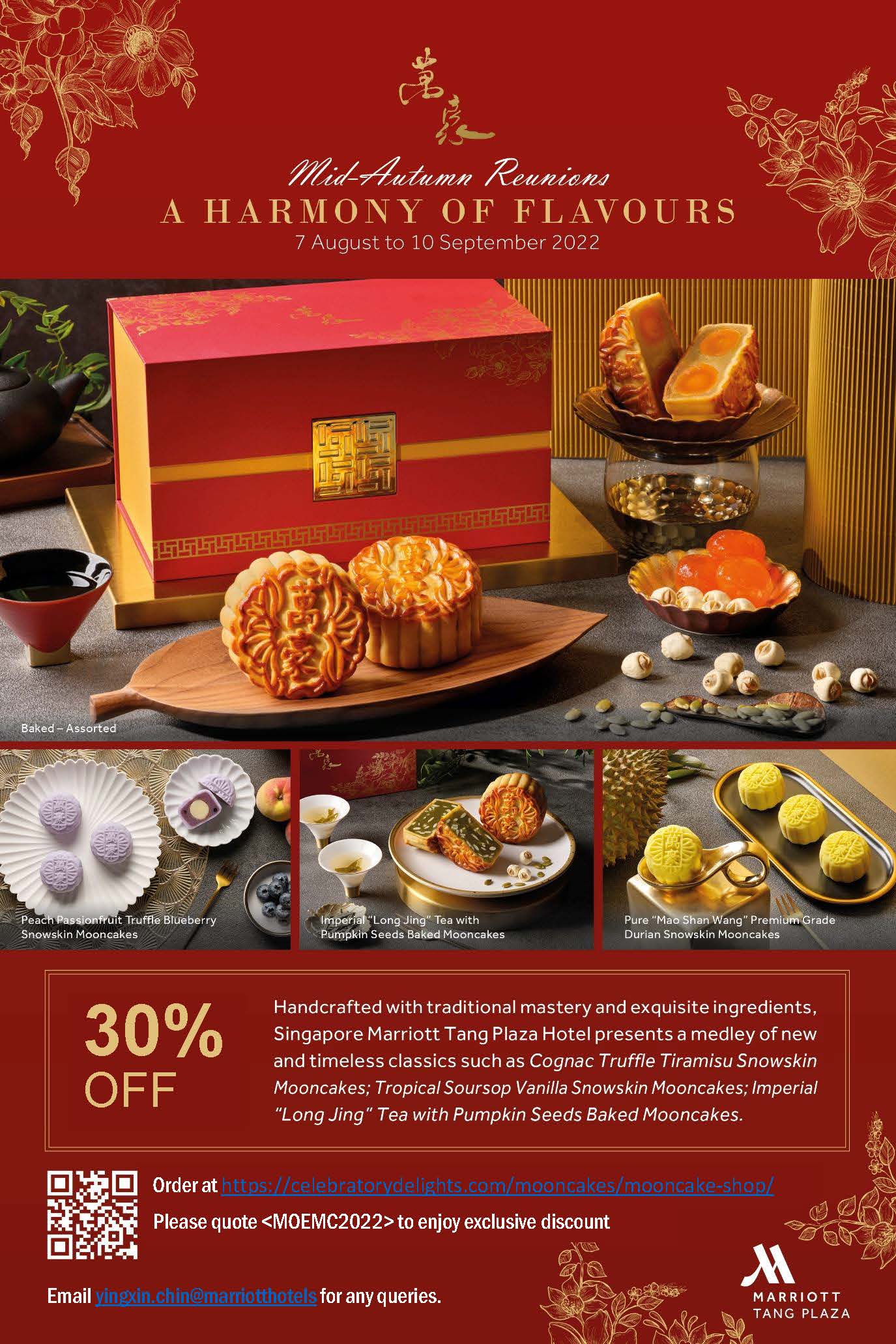 Mooncake Offers Singapore Marriott Tang Plaza Hotel Ministry of